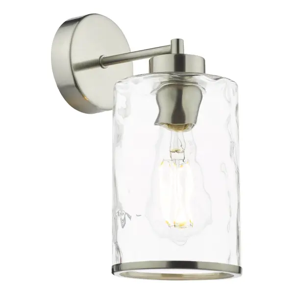 Olsen Satin Chrome & Glass Wall Light